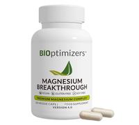 BIOptimizers Magnesium Breakthrough Supplement 4.0 | 7 Forms of Mg: Glycinate, Malate, Citrate, and More | Natural Support for Sleep and Cognitive Function | Calming Vitamins Complex | 30 Capsules