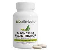 BIOptimizers Magnesium Breakthrough Supplement 4.0 | 7 Forms of Mg: Glycinate, Malate, Citrate, and More | Natural Support for Sleep and Cognitive Function | Calming Vitamins Complex | 60 Capsules