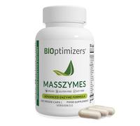 BiOptimizers MassZymes | Digestive Enzyme Supplement for Better Absorption | Stomach Bloating Relief, Constipation, and Gas for Men & Women | Contains Lipase, Amylase & Bromelain | 120 Capsules