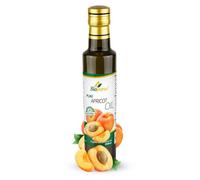 Biopurus Certified Organic Cold Pressed Apricot Oil 250ml - Edible Apricot Oil for Culinary Use - Also Suitable for Skin & Hair - Unrefined, Natural, Premium Quality