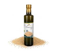 Biopurus Certified Organic Cold Pressed White Sesame Seed Oil 500ml | Unrefined food grade white sesame seed oil, vegan, ideal for salads, dressings, dips and cold dishes