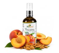 Biopurus Certified Organic Peach Kernel Oil 100ml - Cold Pressed, Unrefined Cosmetic Oil for Face, Body, Hair & Massage, Pure Natural Moisturising Beauty