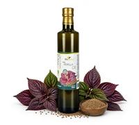 Biopurus Certified Organic Perilla Seed Oil 500ml - Cold Pressed, Unrefined, Food Grade, Vegan, Perilla Ocymoides Oil, High Omega 3 Source, Non-GMO Cooking & Salad Oil