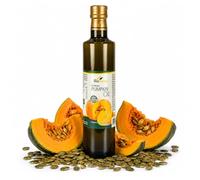 Biopurus Certified Organic Styrian Pumpkin Seed Oil 500ml - Cold Pressed & Roasted, Unrefined Austrian Gourmet Oil, Rich Nutty Flavour, Vegan, Salad Dressing & Cooking Oil