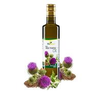 Biopurus Premium Milk Thistle Seed Oil 500ml, Cold Pressed Silybum Marianum with Naturally Occurring Silymarin, Plant Based Oil, Detoxifying, Liver Health, Culinary & Cosmetic Use, Non-GMO