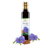 Biopurus Pure Premium Cold Pressed Flax Seed Oil 250ml - Food Grade Linseed Oil Rich in Omega 3 - Vegan Cold Use Cooking for Salads, Smoothies & Healthy Nutrition