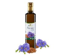 Biopurus Pure Premium Cold Pressed Flax Seed Oil 500ml - Food Grade Linseed Oil Rich in Omega 3 - Vegan Cold Use Cooking for Salads, Smoothies & Healthy Nutrition