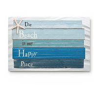 Bioputty Beach Themed Doormats Rugs The Beach is My Happy Place Floor Mat Welcome Mat Bath Rugs,Non-Slip&Absorbent Front Door Mat,Washable Floor Doormat for Entryway,Patio,Porch 16X24 Inch