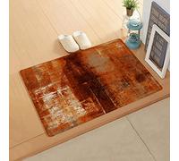 Bioputty Burnt Orange Front Door Mat, Outdoor/Indoor Welcome Mat, Modern Abstract Geometric Art Oil Painted Floor Mats Non-Slip Doormat Kitchen Runner Rugs for Entryway Bedroom 18"x30"