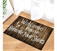 Bioputty Entrance Front Doormats Area Rugs Funny Words Take Your Shoes Off Please Welcome Doormat for Indoor/Outdoor Easy to Clean Entry Mat 18x30 Inch