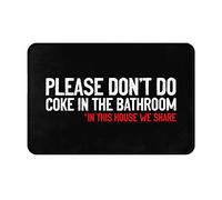Bioputty Funny Doormat Welcome Mat, Please Don't Do Coke in The Entry Mats Non-Slip Front Door Mats Bathroom Rugs Carpets Washable Floor Mats for Indoor/Outdoor/Entrance Decor 18x30inch