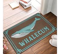 Bioputty Funny Doormat Whalecum Welcome Doormat Entrance Floor Mat Rug Indoor/Front Door/Bathroom/Kitchen and Living Room/Bedroom Mats Rubber Non Slip Front Door Mat 24X16 Inch