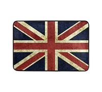 Bioputty Funny Indoor Doormat,Vintage Union Jack Welcome Doormats,Non Slip Front Door Mat Washable Welcome Mat Entryway Area Rug Floor Mat for Kitchen Patio, 18x30 inch