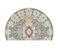 Bioputty Half Round Door Mat,Semi Circle Bathroom Floor Rug,Mandala Boho Bohemian Rug,Non-Slip Welcome Entrance Way Rug,Absorbent Bath Mat, Indoor Rug for Kitchen Living Room 76x45 CM