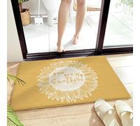 Bioputty Sunflower You are My Sunshine Bathroom Rug Bath Decor Accessories, Yellow Flower Floral Sunflower Bath Mat, Non Slip Soft Bath Rug Entryway Doormat for Living Room Bedroom Kitchen Home