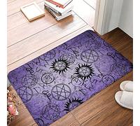 Bioputty Supernatural Purple Indoor Door Mat Non-Slip Entrance Front Doormat Rugs, Waterproof Absorb Sponge Bathroom/Kitchen Mat Carpet Shoes Scraper 18 x 30 Inch