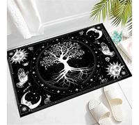 Bioputty Welcome Mat Boho Tree of Life Carpet Hippie Sun Moon Doormats Non Slip Front Door Mat Bath Rug Non Slip for Indoor Entryway Areas Home Doormat Rugs 18x30 Inch