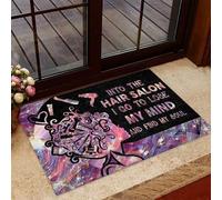 Bioputty Welcome Mat for Front Door Into The Hair Salon I Go to Lose My Mind Decorative Doormat Kitchen New Home Bathroom Entrance Way Area Rugs Decor Outdoor Indoor Floor Porch Door Mat