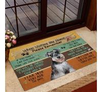 Bioputty When Visiting My House Please Remember Miniature Schnauzer Indoor Doormat Durable Welcome Front Door Mats Entryway Rugs Non-Slip Absorbent Area Rugs Resist Dirt Carpet for Room Decor