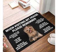 Bioputty When Visiting My House Please Remember Yorkshire Terrier Yorkie Indoor Doormat Durable Welcome Front Door Mats Entryway Rugs Non-Slip Absorbent Area Rugs Resist Dirt Carpet for Room Decor