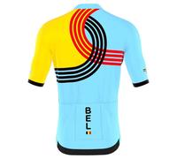Bioracer Icon Boic Olympics Paris 2024 Short Sleeve Jersey 164 cm Light Blue / Yellow / Red / Black