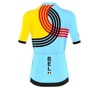 Bioracer Icon Boic Olympics Paris 2024 Short Sleeve Jersey Blue XL Woman XL Light Blue / Yellow / Red / Black