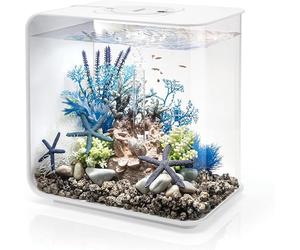 biOrb 72034 FLOW 30 L Rectangular Acrylic Aquarium With LED Lighting | White Rectangular Design Acrylic Aquarium Set With Filter System, LED Lighting, Bottom Gravel, and Air Diffuser