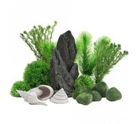 biOrb Decor Set, Stone Garden Grey Slate Sculpture Fish Tank Decorations