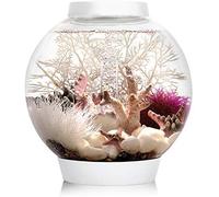 biOrb CLASSIC 15 Aquarium (White, 15 Litres), Perfect Beginner Fish Tank With Integrated LED Lights, Quick & Easy To Set Up, 360-Degree View Aquarium With 5-Step Filtration System, Acrylic Fish Tank