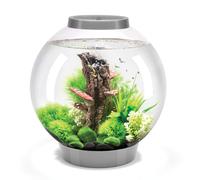 biOrb Classic 30 Acrylic 8-Gallon Aquarium with White LED Lights Modern Tank for Tabletop Display, Silver