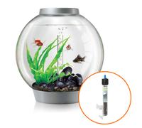biOrb Classic 60L Aquarium in Silver with MCR LED Lighting and Heater Pack
