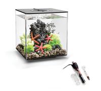 biOrb CUBE 30L Aquarium in Black with Standard LED Lighting and Heater Pack
