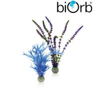biOrb Fish Tank Decorations, Large Purple & Blue Plants With Weighted Balls (Set of 2 Aquarium Plants), Artificial Fish Tank Plants For Colour Pop, Natural-Looking Aquarium Décor For Scenic Background