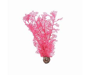 biOrb Fish Tank Decorations, Aquatic Horn Coral Plant With Weighted Ball (Medium Pink Aquarium Plant), Artificial Fish Tank Plants To Add Colour, Natural-Looking Aquarium Decor For Scenic Background