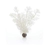 biOrb Fish Tank Decorations, Aquatic Sea Fan Plant (White) With Weighted Ball,1xAquarium Plant (Medium), Artificial Fish Tank Plants To Add Colour, Natural-Looking Aquarium Decor For Scenic Background