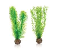 biOrb Fish Tank Decorations, Feather Fern (Green) With Weighted Balls, 2 x Aquarium Plants (Small), Artificial Fish Tank Plants To Add Colour, Natural-Looking Aquarium Decor For A Scenic Background