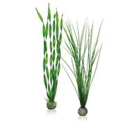biOrb Fish Tank Decorations, Large Green Plant Set With Weighted Balls (Set of Two Aquarium Plants), Artificial Fish Tank Plants For Pop Of Colour, Natural-Looking Aquarium Decor For Scenic Background