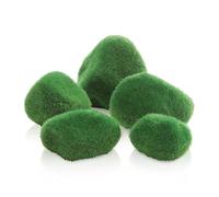 biOrb Fish Tank Decorations, Moss-Covered Pebble Set Aquarium Ornament (Green, 5 Stones Per Set), Beautiful Fish Tank Accessories To Add Colour, Natural-Looking Aquarium Decor For Scenic Background