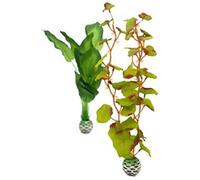 biOrb Fish Tank Decorations, Silk Plant Set With Weighted Balls (2 x Medium Aquarium Plants, Green), Artificial Fish Tank Plants To Add Colour, Natural-Looking Aquarium Decor For Scenic Background