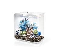 biOrb Flow 15 Acrylic Aquarium, White, MCR Multi-Colour Remote LED Lighting, Stylish 15 Litre Fish Tank with 5-Step Filtration, Easy Setup, Includes Remote, Air Pump, Filter Cartridge, Ceramic Media