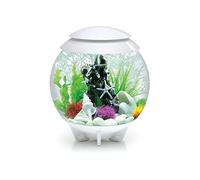 biOrb HALO 30 Aquarium (White, 30 Litres), Perfect Beginner Fish Tank With Integrated LED Lights, Quick & Easy To Set Up, 360-Degree View Aquarium With 5-Step Filtration System, Acrylic Fish Tank