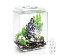 biOrb LIFE 15 Acrylic Aquarium, Clear, MCR Multi-Colour Remote LED Lighting, Elegant Fish Tank with 5-Step Filtration System, Easy Setup, Includes Remote, Air Pump, Filter Cartridge, Ceramic Media