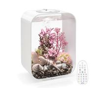 biOrb LIFE 15 Acrylic Aquarium, White, MCR Multi-Colour Remote LED Lighting, Elegant Fish Tank with 5-Step Filtration System, Easy Setup, Includes Remote, Air Pump, Filter Cartridge, Ceramic Media