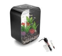 biOrb LIFE 15L Black Aquarium Fish Tank with Multi Colour LED Lighting and Heater Pack