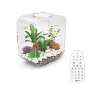 biOrb LIFE 30 Acrylic Aquarium, Clear, MCR Multi-Colour Remote LED Lighting, Elegant Fish Tank with 5-Step Filtration System, Easy Setup, Includes Remote, Air Pump, Filter Cartridge, Ceramic Media