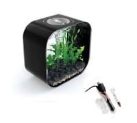 biOrb LIFE 30L Black Aquarium Fish Tank with Multi Colour LED Lighting and Heater Pack