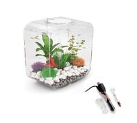 biOrb LIFE 30L Clear Aquarium Fish Tank with Multi Colour LED Lighting and Heater Pack