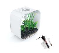 biOrb LIFE 30L White Aquarium Fish Tank with Multi Colour LED Lighting and Heater Pack