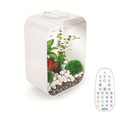 BIORB LIFE 45L WHITE AQUARIUM FISH TANK WITH FILTER UNIT LED LIGHTING AIR PUMP