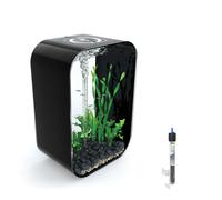 biOrb LIFE 60L Black Aquarium Fish Tank with Multi Colour LED Lighting and Heater Pack